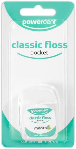 Fio Dental Powerdent Pocket Classic Floss 25 metros