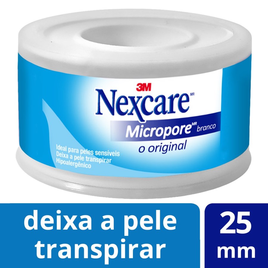 Fita Micropore Nexcare Original Branca 25mmx4,5m