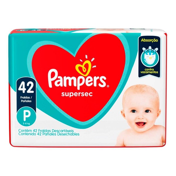 Fralda Descartável Pampers Supersec Tamanho P 42 unidades