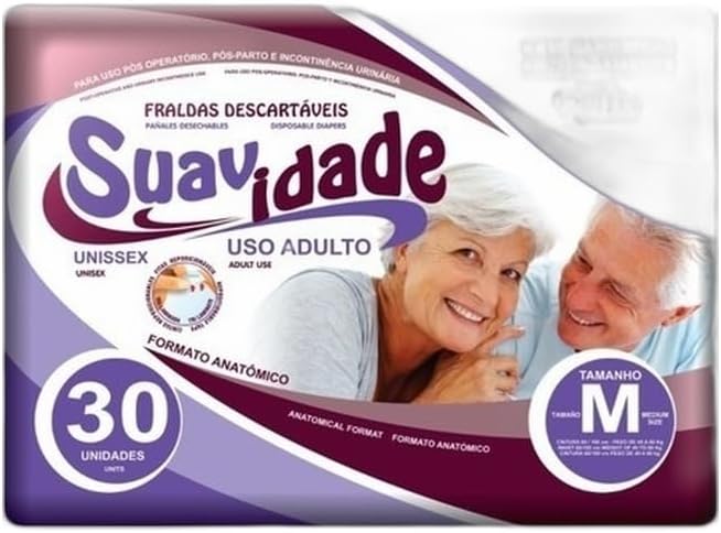 Fralda Geriátrica Suavidade Mega M 30 unidades