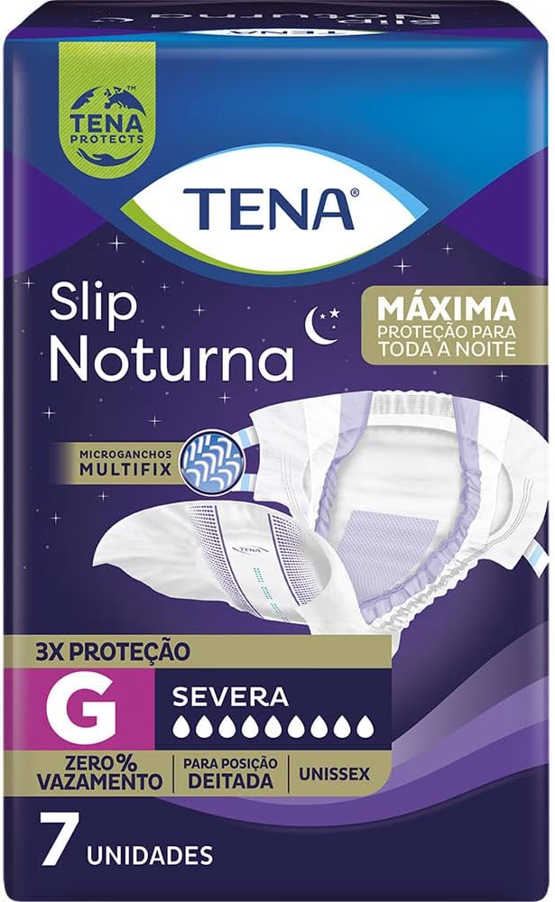 Fralda Geriátrica Unissex Tena Slip Noturna G Absorção Intensa 7 unidades