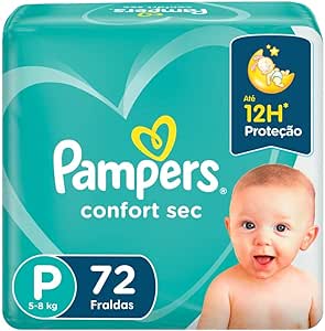 Fralda Pampers Confort Sec P 72 unidades