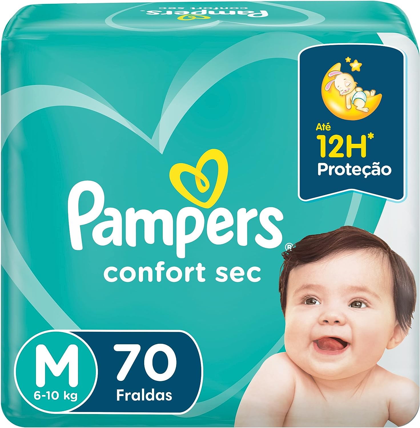Fralda Pampers Confort Sec Super M 70 unidades