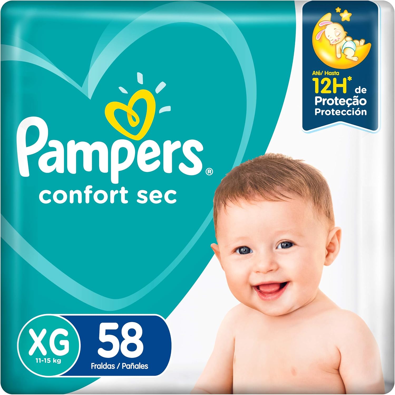 Fralda Pampers Confort Sec XG 58 unidades