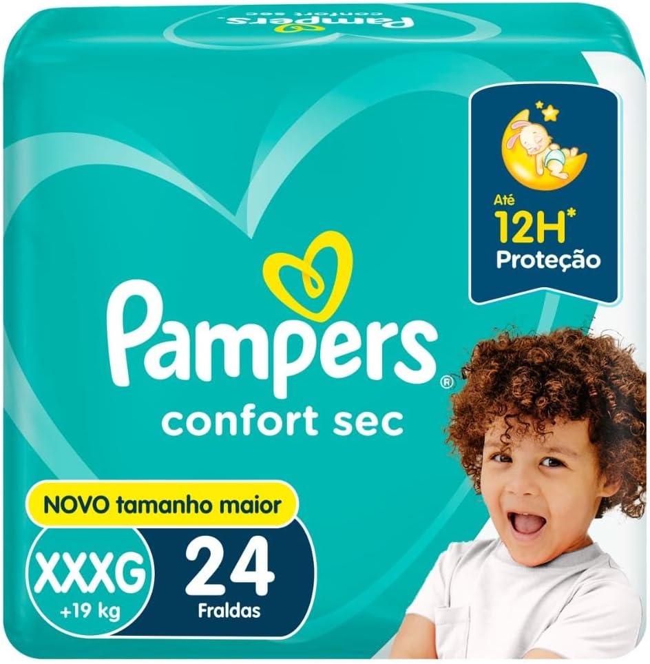 Fralda Pampers Confort Sec XXXG 24 unidades