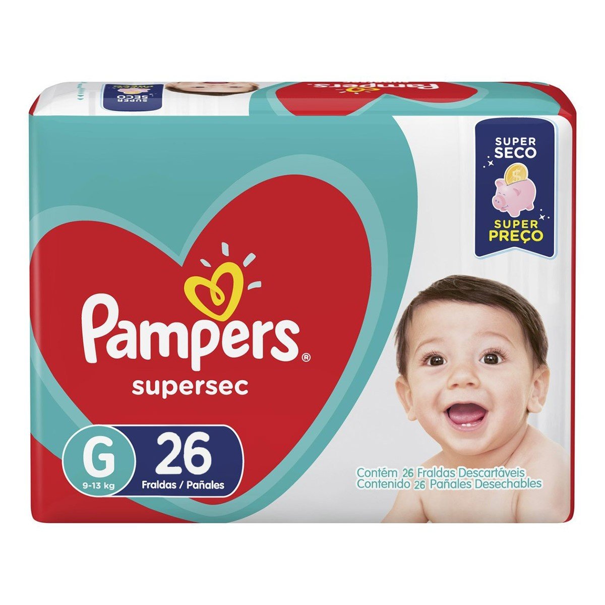 Fralda Pampers Supersec Tamanho G 26 unidades