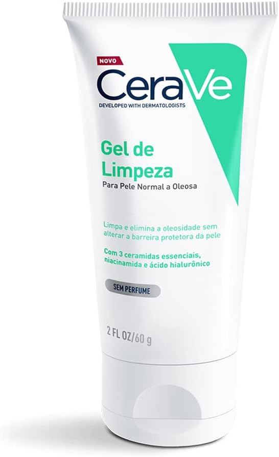 Gel de Limpeza Facial CeraVe Pele Normal a Oleosa Sem Perfume 60g