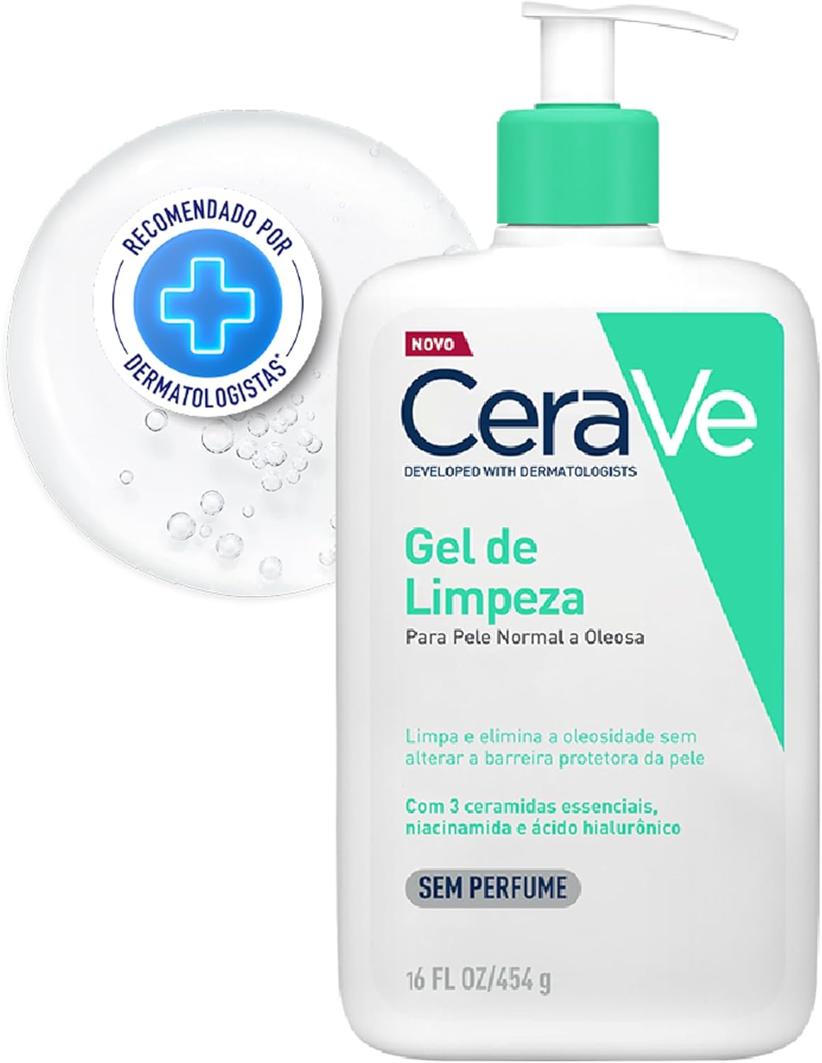 Gel de Limpeza Facial CeraVe Pele Oleosa 454g