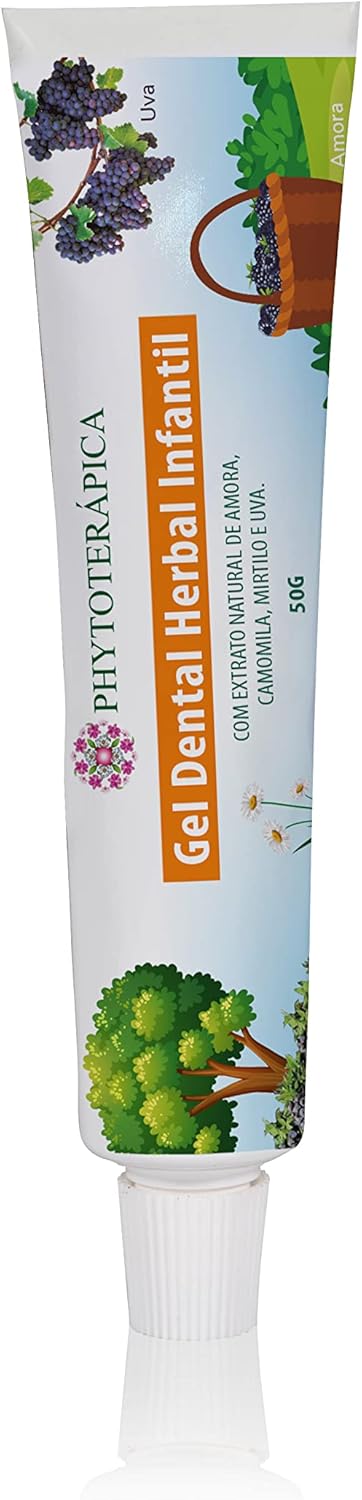 Gel Dental Infantil Frutas Vermelhas Sem Fluor Phytoterapica 50g