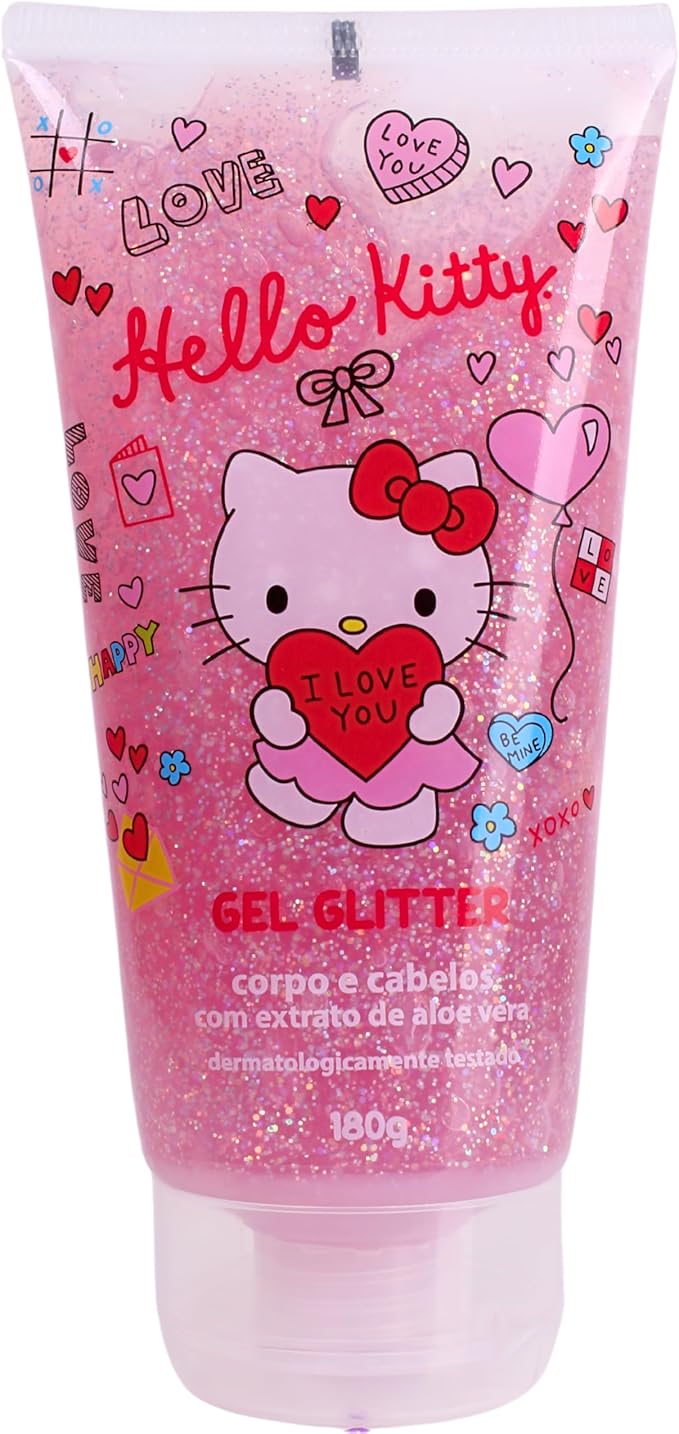 Gel Glitter Hello Kitty Corpo e Cabelo 180g