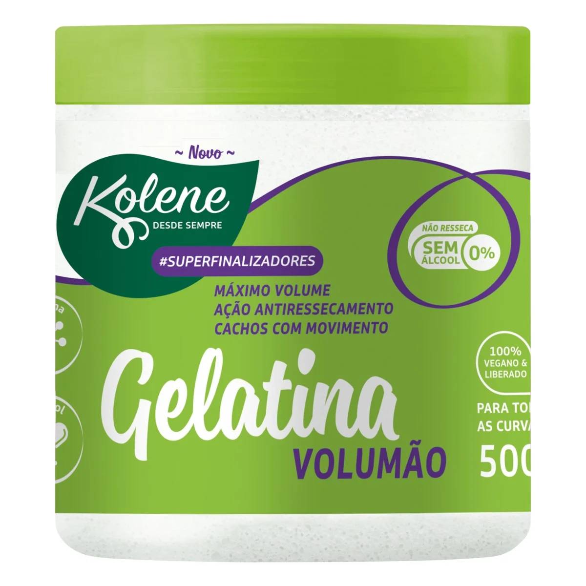Gelatina Capilar Kolone Superfinalizadores Verde 500g