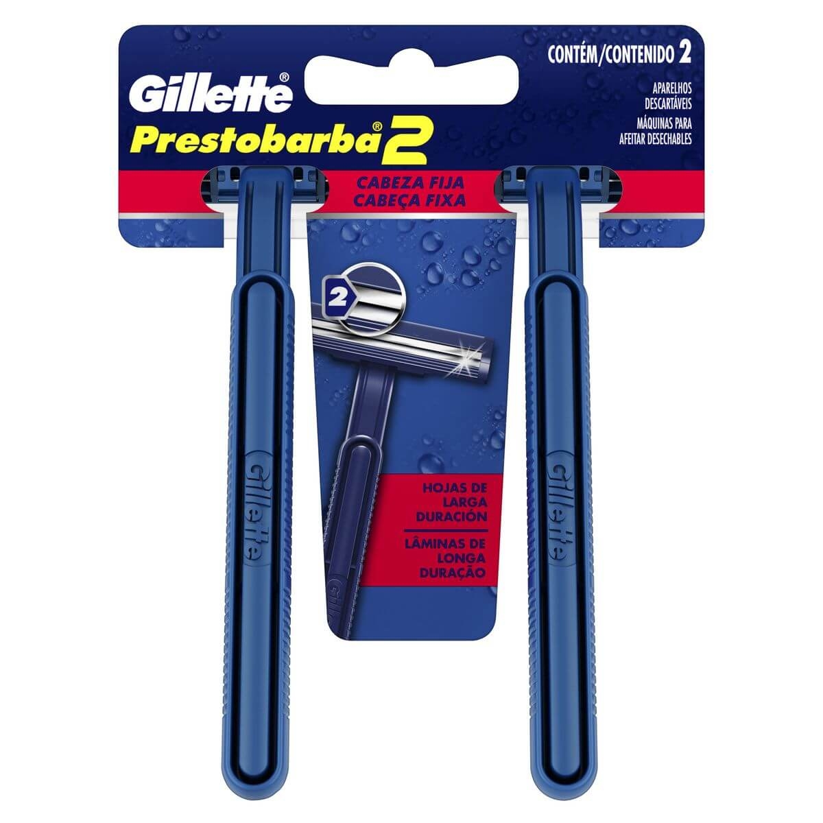 Gillette Prestobarba 2 Barbeador Descartável 2 unidades