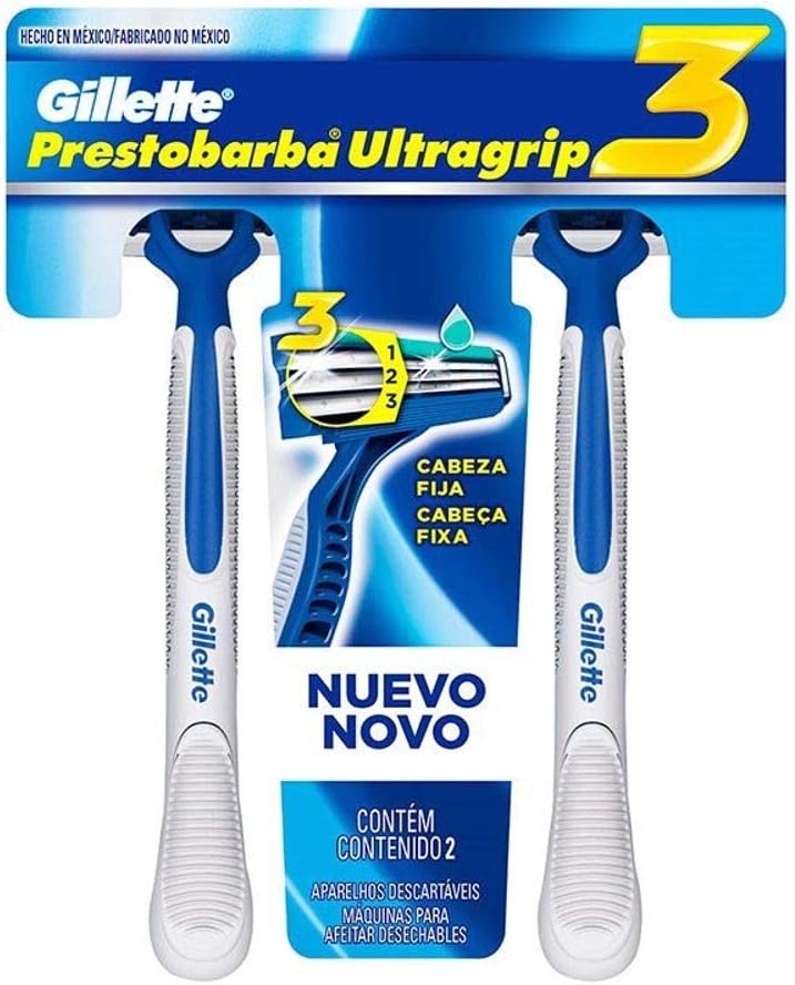 Gillette Prestobarba Ultragrip3 Aparelho Barbear 2 unidades