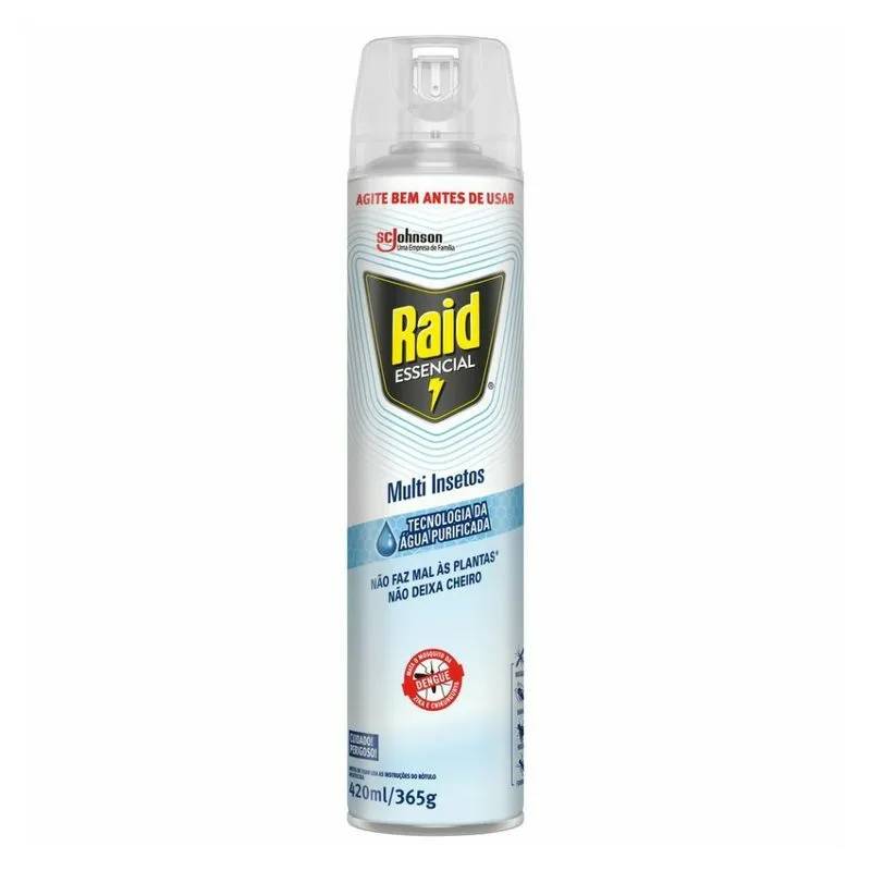 Inseticida Aerossol Raid Essencial Aqua Protection 420ml