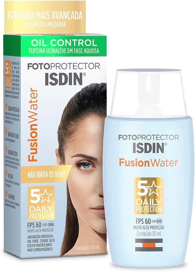 Isdin Fusion Water Oil Control Protetor Solar Facial FPS60 50ml