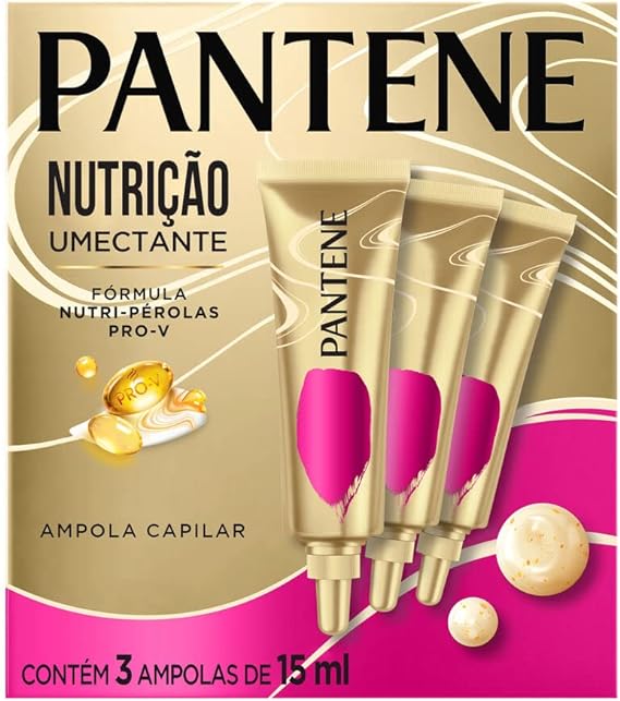 Kit Ampola Capilar Pantene Nutrição Umectante 3 unidades 15ml