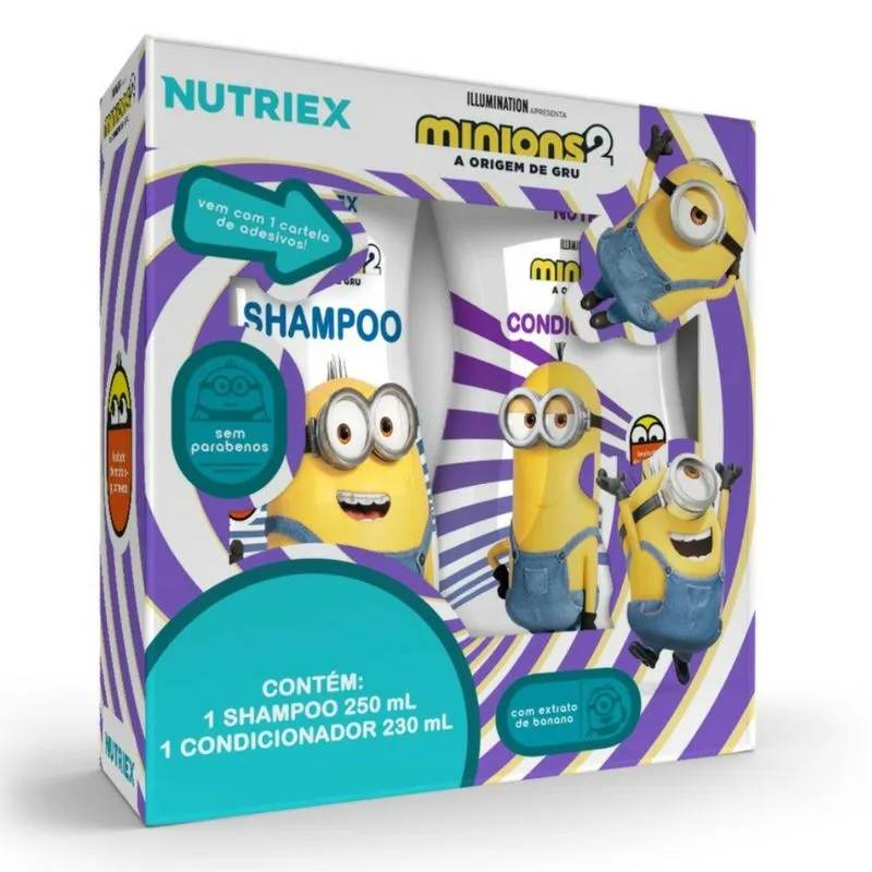Kit Nutriex Minions 2 Shampoo 250ml + Condicionador 230ml