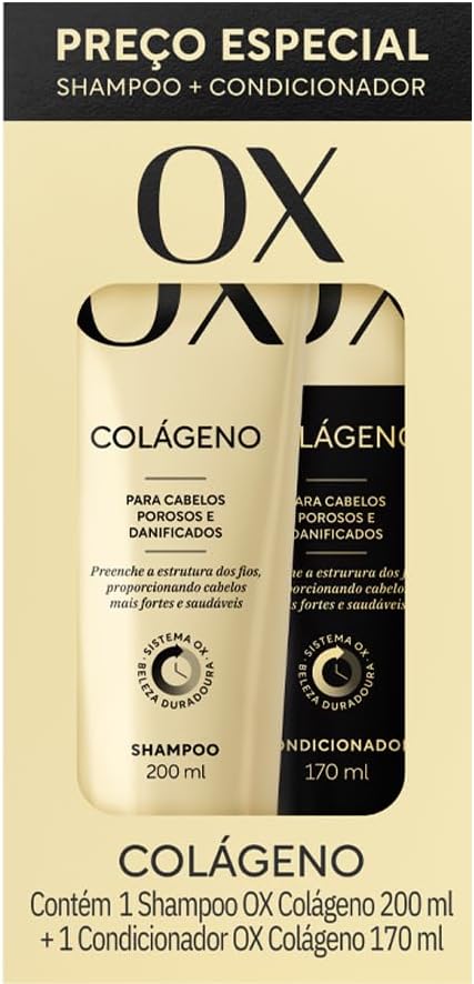 Kit OX Colágeno Shampoo 200ml + Condicionador 170ml