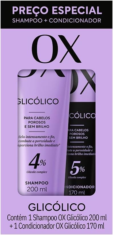 Kit Ox Glicólico Shampoo 200ml + Condicionador 170ml