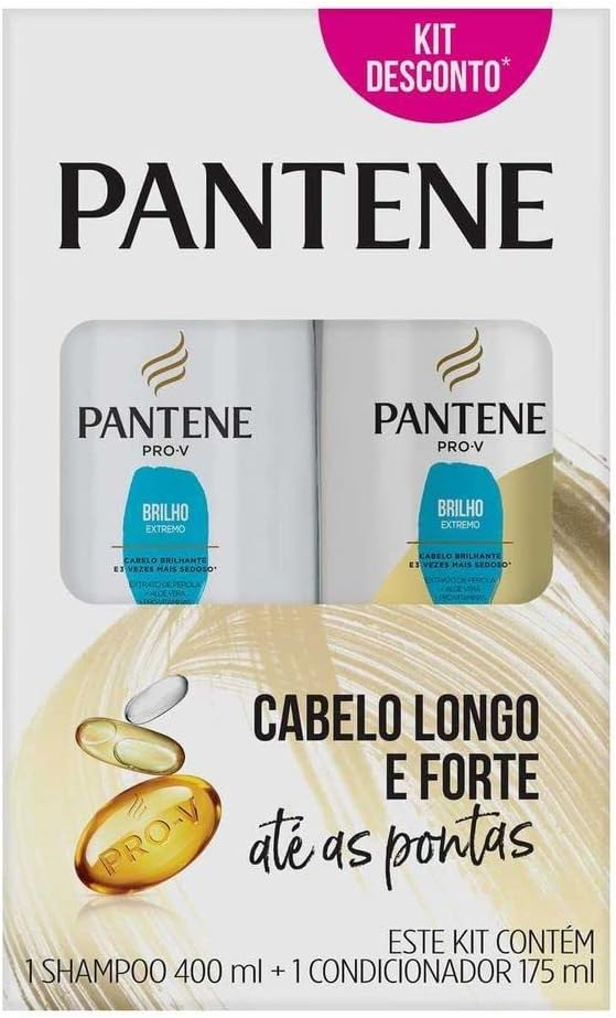 Kit Pantene Pro-V Brilho Extremo Shampoo com 400ml + Condicionador 175ml