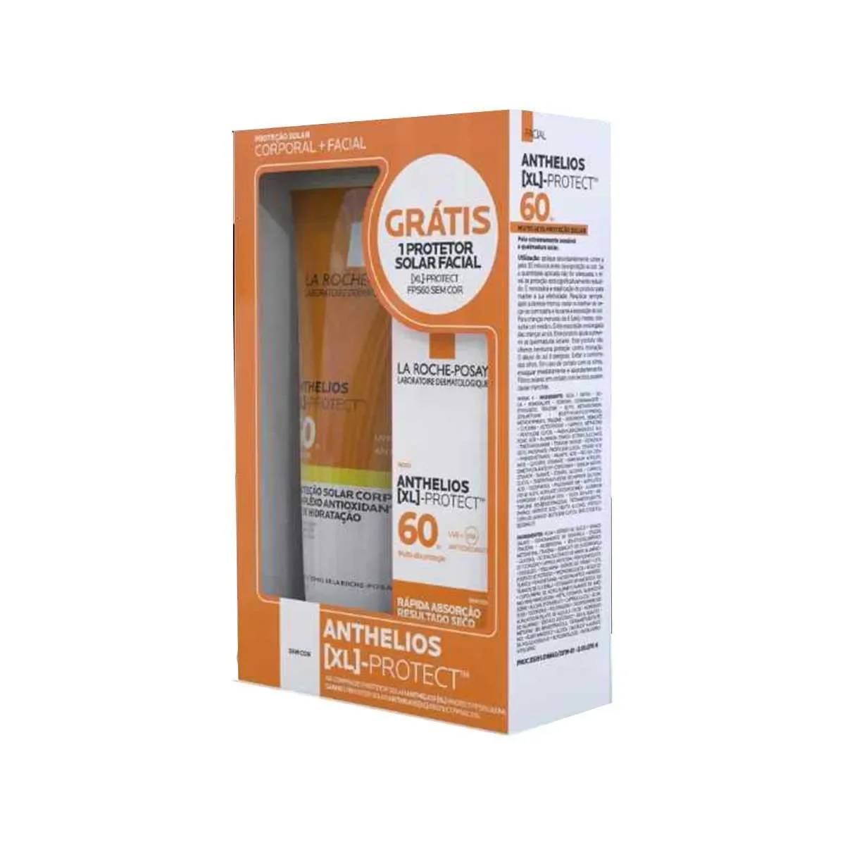 Kit Protetor Solar Anthelios XL Protect La Roche-Posay Corporal FPS50 200ml + Facial FPS60 25g