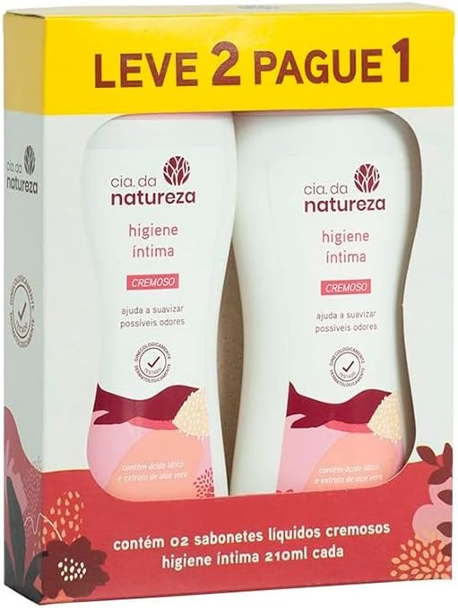 Kit Sabonete Intimo Cremoso Cia Da Natureza Higiene Íntima 210ml Leve 2 Pague 1