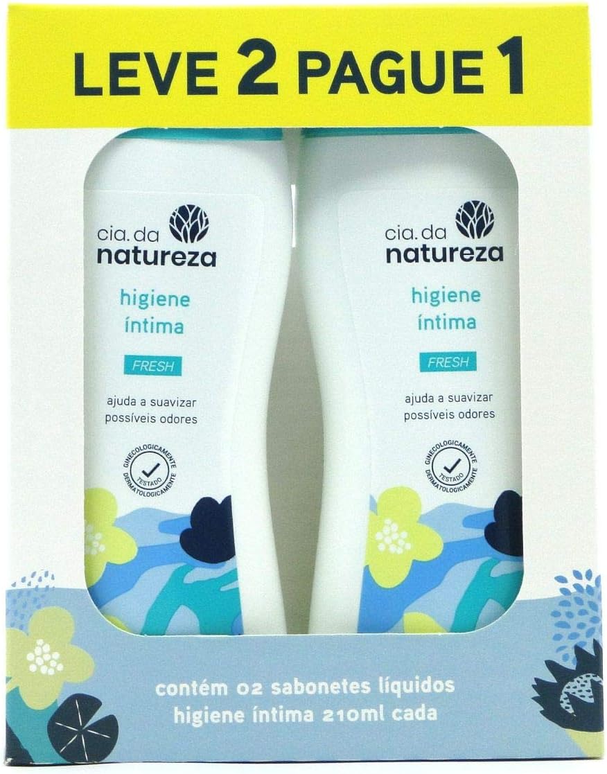 Kit Sabonete Líquido Íntimo Cia da Natureza Fresh 210ml Leve 2 Pague 1