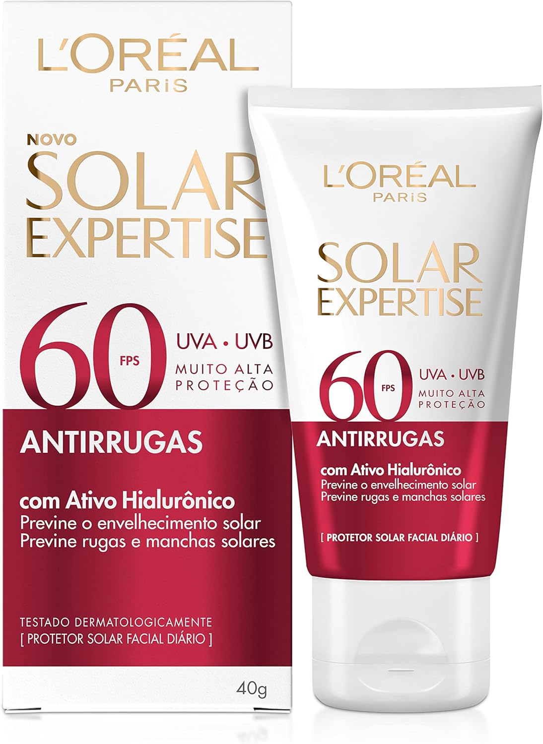 L'Oréal Expertise Antirrugas FPS60 Protetor Solar Facial 40g