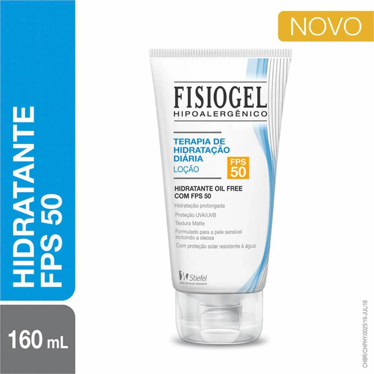 Loção Hidratante Facial Fisiogel FPS50 Terapia de Hidratação Diária 160ml