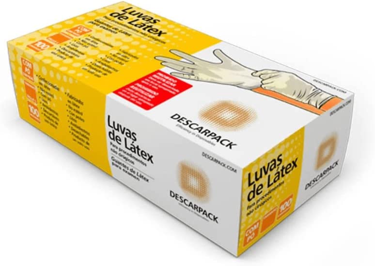 Luva Procedimento Látex Com Pó P100 Unidades Descarpack