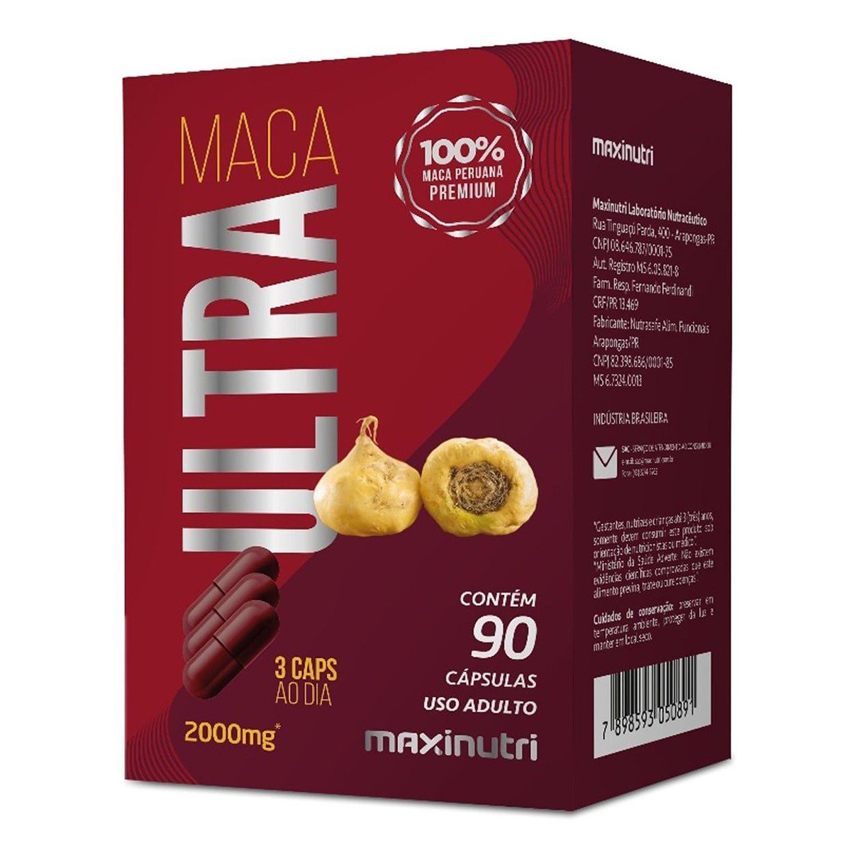 Maca Ultra 2000mg 100% Maca Peruana 90 cápsulas