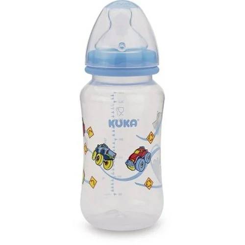 Mamadeira Kuka Big Natural Azul Bico Universal 330ml