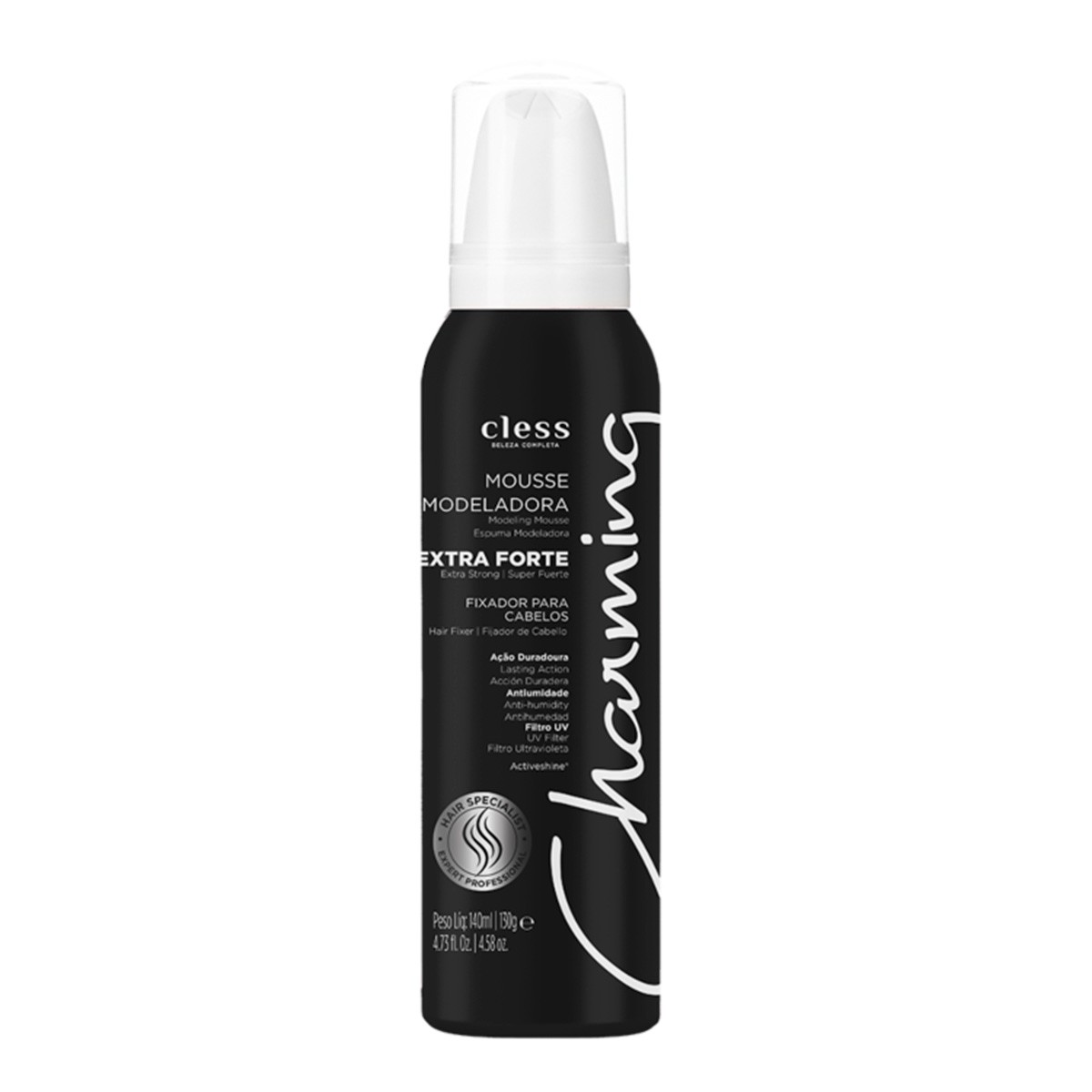 Mousse Modeladora de Cabelos Charming Extra Forte Fixador 140ml