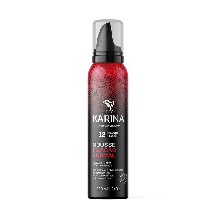 Mousse Modeladora Karina Fixação Normal 12 Horas de Fixação 150ml