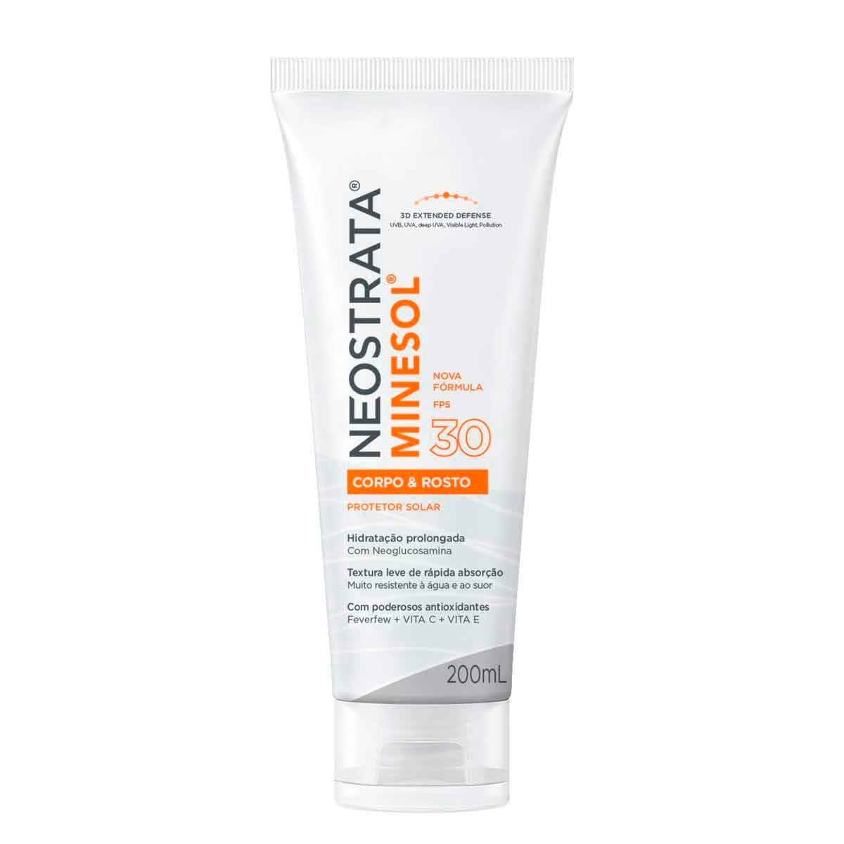 NeoStrata Minesol Corpo & Rosto Protetor Solar Fluido Hidratante FPS30 200ml