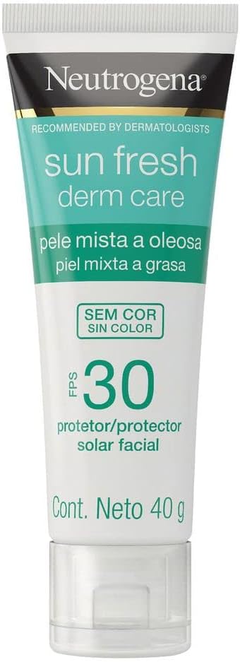 Neutrogena Sun Fresh Derm Care Sem Cor Protetor Solar Facial FPS30 40g