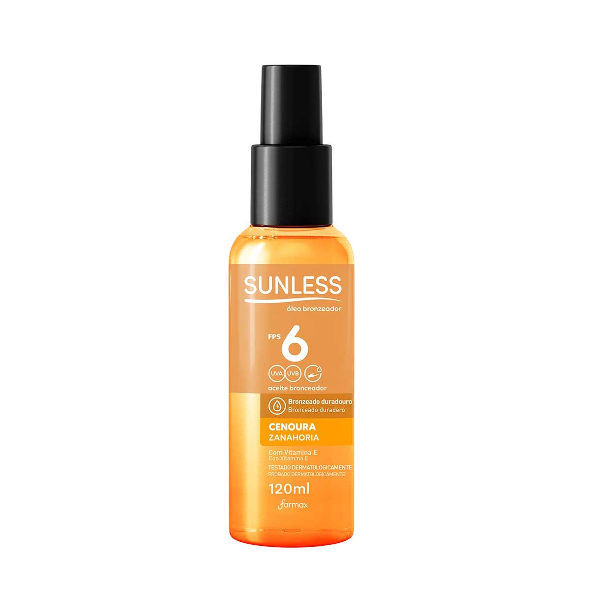 Óleo Bronzeador Cenoura Sunless FPS6 120ml