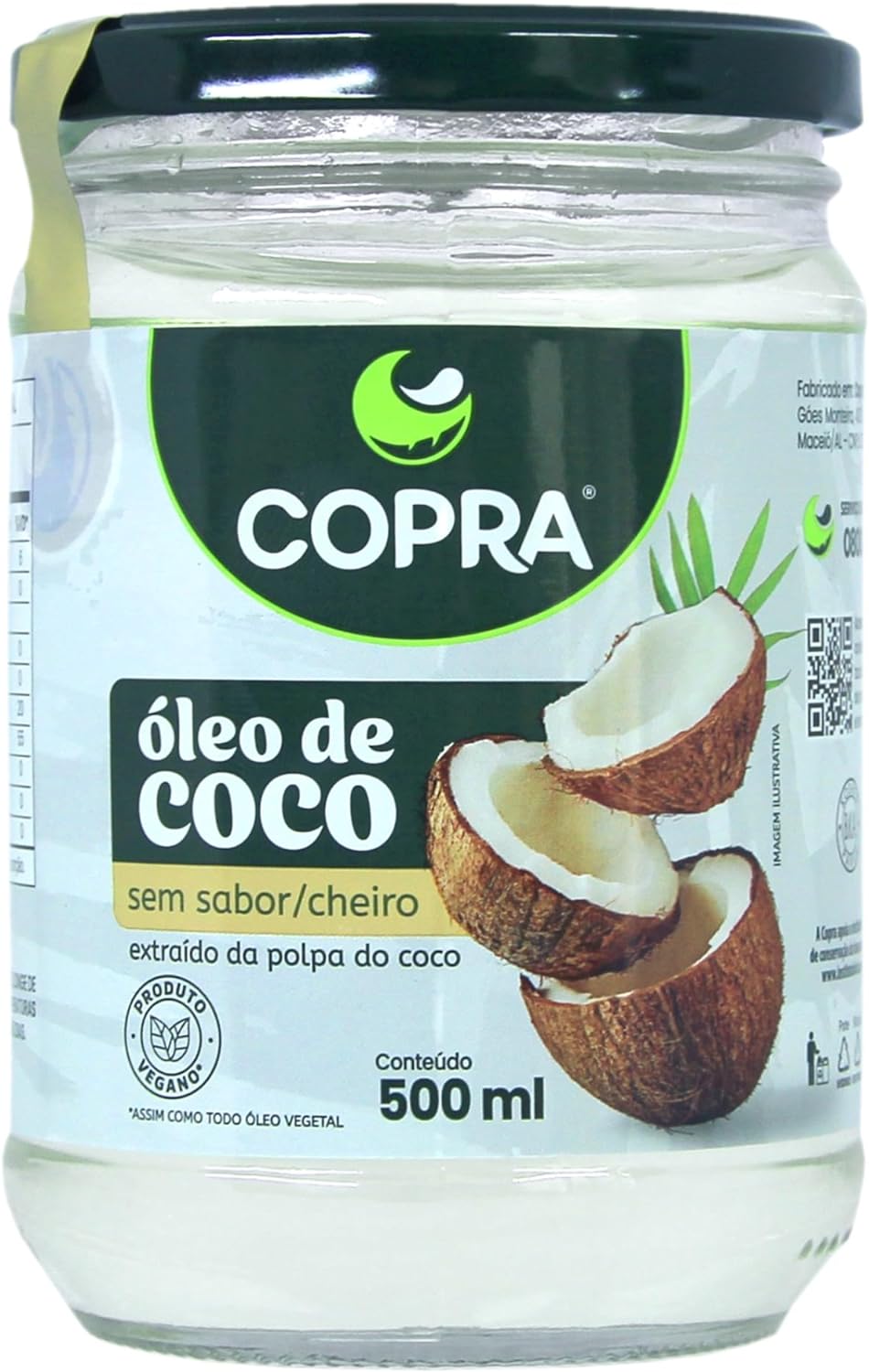 Óleo de Coco Copra Sem Sabor 500ml