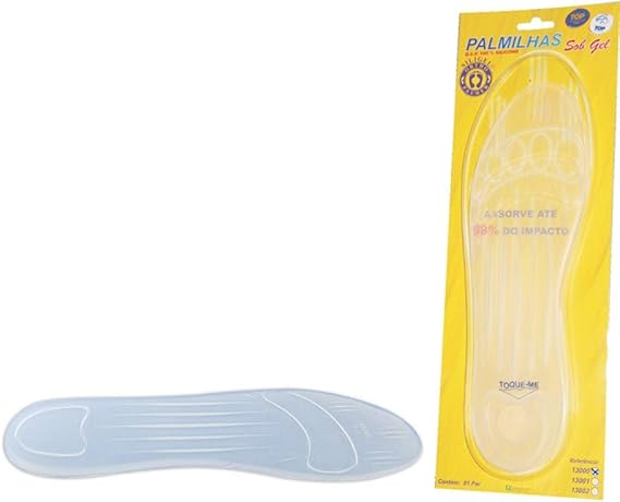 Palmilha Sob Gel Ortho Pauher Translucido 32/33