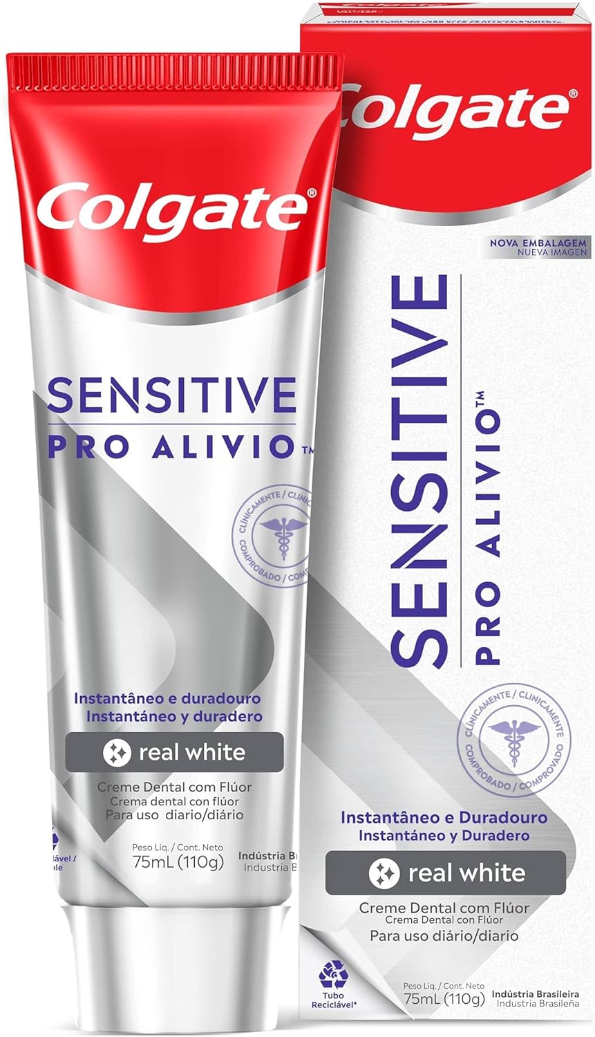 Pasta de Dente Colgate Sensitive Pro-Alívio Real White 110g