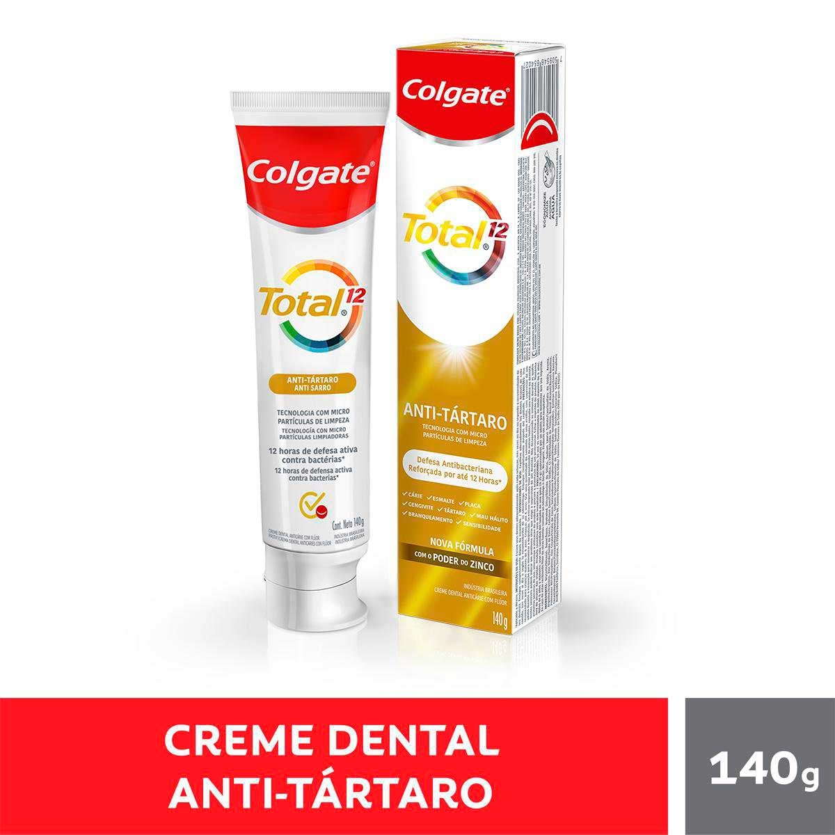 Pasta de Dente Colgate Total 12 Antitártaro com Flúor 140g