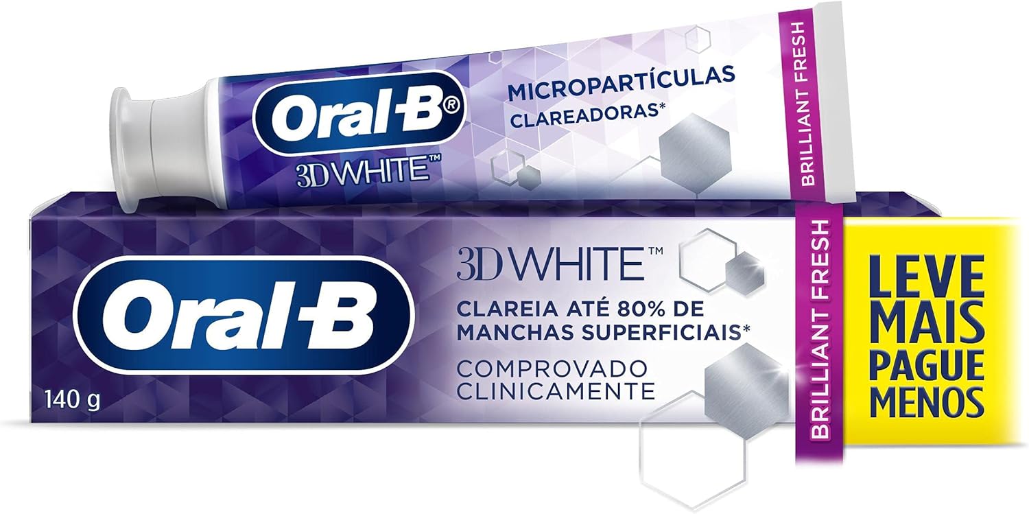 Pasta de Dente Oral-B 3D White Anticáries com Flúor 140g