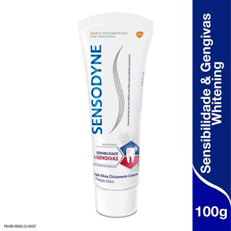 Pasta de Dente Sensodyne Sensibilidade & Gengivas Whitening 100g