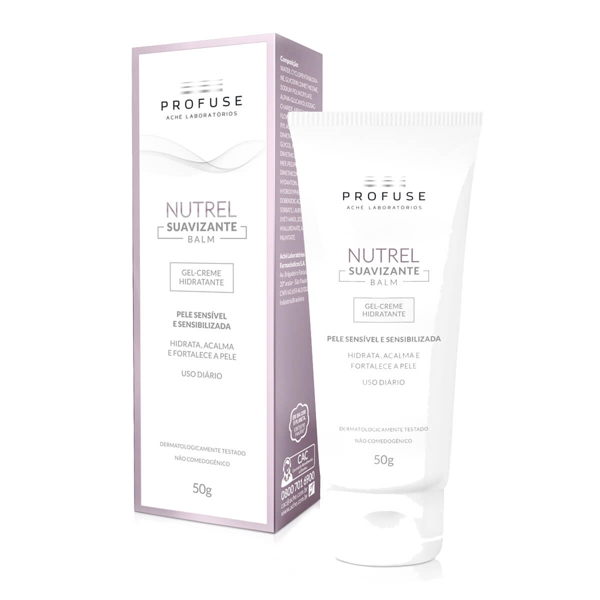 Profuse Nutrel Suavizante Balm Gel Creme Hidratante para Peles Sensíveis 50g