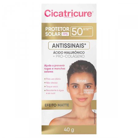 Protetor Solar Cicatricure Antissinais FPS50 Efeito Matte 40g