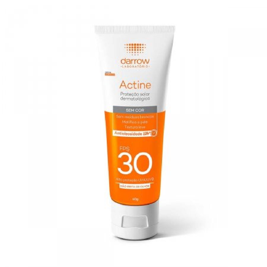 Protetor Solar Facial Actine Sem Cor FPS30 40g