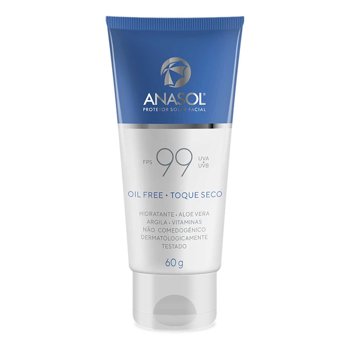 Protetor Solar Facial Anasol Oil Free Toque Seco FPS99 60g