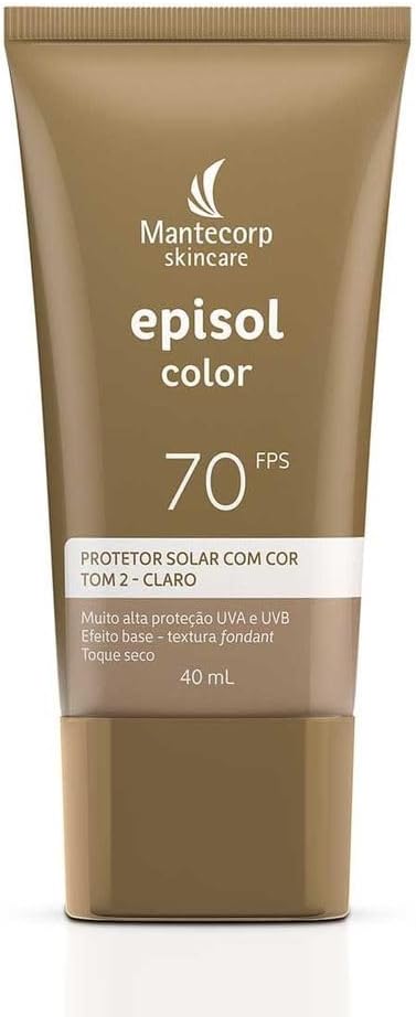 Protetor Solar Facial Episol Color FPS70 Tom 2 Claro 40ml