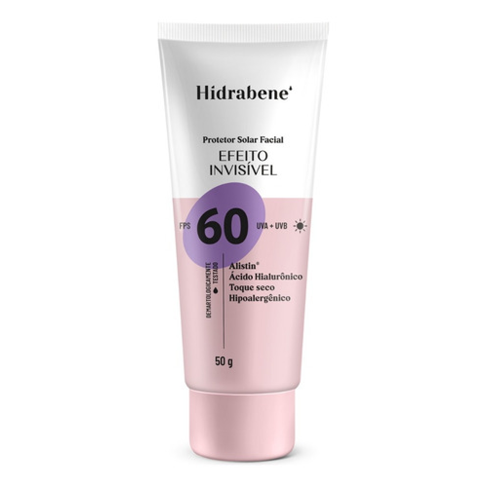 Protetor Solar Facial FPS60 Invisível Hidrabene 50g