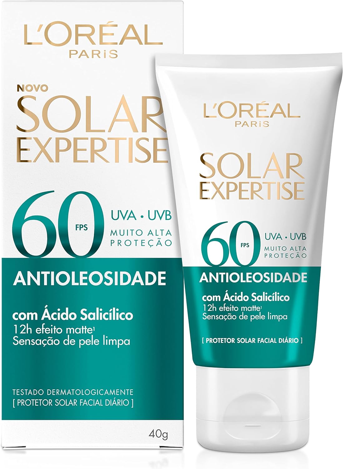 Protetor Solar Facial L'Oréal Paris Solar Expertise Antioleosidade FPS60 40g